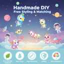 219pcs Space Magic DIY Balloon Kit with Pump, Sticky Balloon Maker Craft, Includes Bouncy Balloons, Stickers & Accessories, DIY Creative Activity Gift for Girls Boys Ages 3+