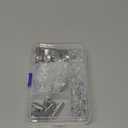 310 Pcs Silver Push Pins Set, Thumb Tacks Decorative Push Pins for Cork Board with Push Pin Hook Pushpin Clip 5 Style Office Accessories for Cork Board Map Office (Silver)