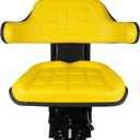 Yellow Universal Adjustable Tractor Suspension Seat Fits for John Deere 1020 1530 2020 2030 2040 5210 5300, fits for Ford & New Holland 3000 3010 3300 3400 3600 3610, Shock Absorption Alloy Steel+PVC