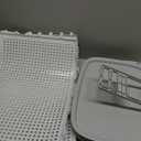 Sufdari 90L Laundry Basket with Wheels, Rolling Laundry Hamper with Lid and Handles, Plastic Rattan Clothes Organizer, Dirty Clothes Basket for Laundry Room, Bedroom, Dormitory Storage, 12.6" x 16.9" x 26"