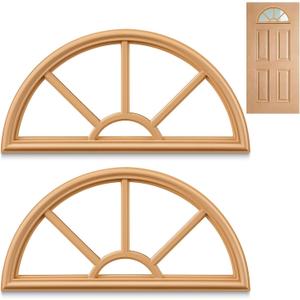 2 Pcs 22" x 10" Entry Door Frame Only Replacement for 1" Glass, Tan
