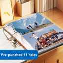 50 Pack Photo Sleeves Holds 200 5"x7" Photos, Clear Photo Page Protector for 3 Ring Binder, Double-Sided Photo Album Refill Pages Photo Pockets Photo Sleeves Binder Sheets