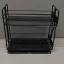 SpaceAid Pull Out Spice Rack Organizer for Cabinet, Heavy Duty Slide Out Seasoning Kitchen Organizer, Cabinet Organizer, with Labels, 5.2" W x10.75 D x10 H, 2 Drawers 2-Tier