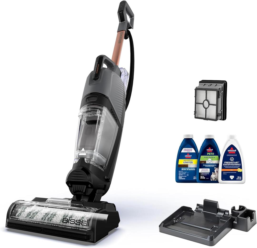 BISSELL CrossWave HydroSteam 3-in-1 Wet Dry Vacuum Mop, 35151
Steam function for sanitizing; hard floor cleaner; sanitize formula included; 3-in-1 functionality
