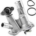 WMPHE Aluminium Engine Coolant Thermostat Housing Compatible with 2013-2016 Ford Escape 2014-2016 Transit Connect 2014-2019 Fiesta 2014 Fusion, Replacement for BM5Z8592C BM5Z-8592-C