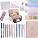 J6&H6 170Pcs Complete Bible Study Supplies, Bible Journaling Kit, Foldable Pencil Case with 75 Tabs,12 Pastel Bible Highlighters More Bible Accessories Set for Women, Beginner Christian Gifts