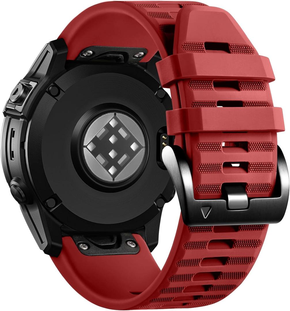 2 x GEAK 22mm QuickFit Replacement Compatible for Garmin Fenix 7/6/5 Watch Band, Sport Strap for Garmin Instinct Band/Instinct 2 Watch Bands, Soft Wristband for Approach S60/S62/Garmin Forerunner 945/935