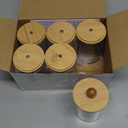 6-Pack Bamboo Qtip Holders - Bathroom Storage for Cotton Balls, Swabs, Pads, Floss