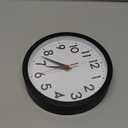 DAXSMY Wall Clock 8 Inch Silent Non-Ticking Battery Operated - Small Analog Clock for Bedroom, Office, Kitchen, Bathroom - Modern Minimalist Decorative Clock (Black)