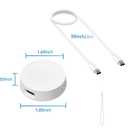 2 x New Watch Charger for Galaxy 3 4 5 Pro 6 Classic, Split and Detachable, with USB C to USB C Cable 3.3ft, Compatible with Galaxy Smart Watch 3 4 5 Pro 6 Classic Active1 2 (White)