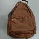 No Boundaries Women's Dome Zip Backpack, Cognac Faux Leather