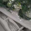 FoldTier 108 Pcs Artificial Flowers in Vase 96 Pcs Faux Greenery Stem Table Centerpiece Fake Plants Silk Roses Arrangement 12 Pcs Glass Vase Sets for Wedding Bathroom Home Dining Decor (Clear)