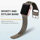 Lerobo 3 Pack Compatible with Apple Watch Band Series 11 10 9 8 7 6 5 4 3 2 1 SE Band 42mm 41mm 40mm 38mm Breathable Silicone Sport Strap for iWatch Bands Men Women, S/M
