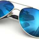 J+S Premium Military Style Classic Aviator Sunglasses, Polarized, 100% UV protection for Men Women