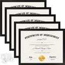 YixangDD 5 PACK Certificate Frames 8.5 x 11, Black Diploma Frame Document Frame with Clear Plexiglass, Picture Frames for Tabletop and Wall Display