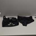 Yonique Womens Two Piece Plus Size Halter Bikini Swimsuits Tummy Control Bathing Suits High Waisted Swimwear (Black 01, 16 Plus)