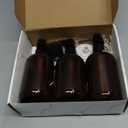 Shampoo Dispenser for Shower Wall Mount, No Drill Shampoo and Conditioner Dispenser with Matte Pump and Waterproof Labels, Shower Soap Dispenser Wall Mounted for Home Bathroom - Amber