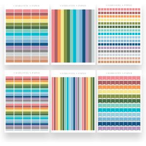 Grid Hobonichi Planner Sticker Kit, 6 Page Bundle, Dot Notebook Everyday Planning Stickers, Weeks Planning Stickers, 614 Stickers, Transparent Removable, Multicolor