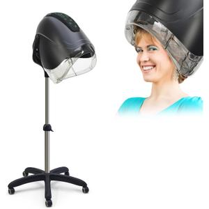 Professional Hooded Hair Dryer, 7-Color, Touch Screen, Salon Home Use Black | Bonnet Dryer, 1000W Brushless Motor, 8 Modes, Ionic & Ozone, Adjustable Temp, Speed, Timer, Low Noise, Fast & Even Drying