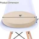Tromlycs Round Chair Seat Cushion Pad 16 inch for Circle Stool Chairs Non Slip Decorative Foam Cushion Pillow, 1 Piece, 16 x 16 inches, White Beige