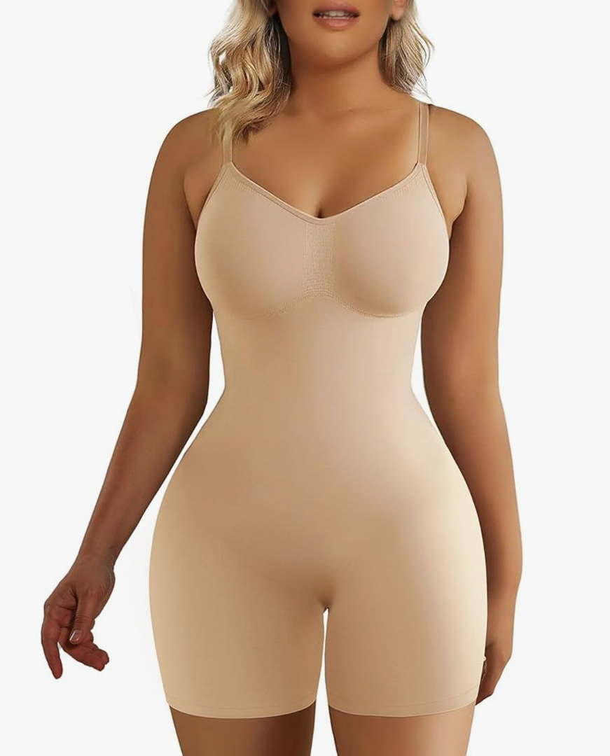 SHAPERX Shapewear for Women Tummy Control Bodysuit Mid Thigh Butt Lifter Body Shaper Shorts small/medium