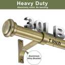 2 Pack Curtain Rods 72 to 144 Inches,1 Inch Curtain rods for Windows, Hanging Curtain Rod & Wall Mount with Brackets Heavy Duty Rod,End Cap Single Rod, Antique Bronze