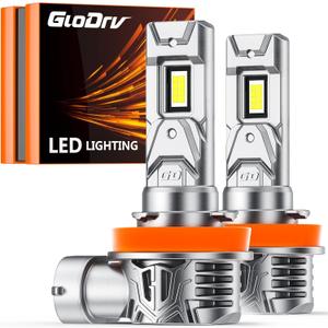 [2026 Upgrade] H-11 Fog Light Bulbs [Latest & Brightest] 24000lm 600% Brighter 1:1 Mini Size Design With 6000k Cool White，Direct Installation Fog Light Bulbs Plug and Play, Pack of 2