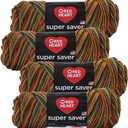 Red Heart Super Saver Yarn (4-Pack of 5oz Skeins) (Fall)