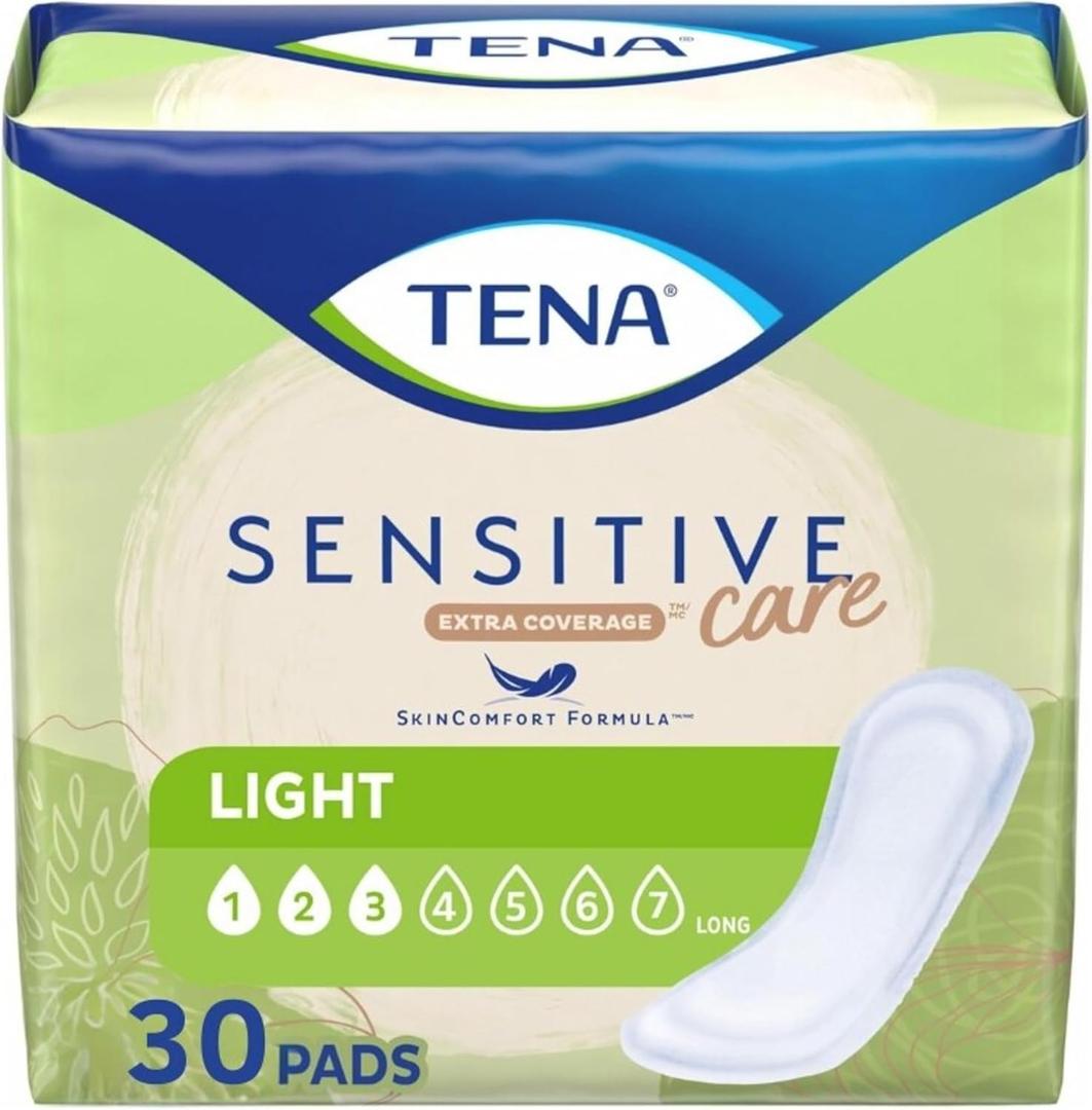 TENA Intimates Ultra Thin Light Bladder Leakage Pad for Women, Light Absorbency, Regular Length, 30 count