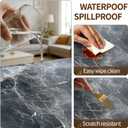 Rectangle Fitted Tablecloth with Elastic Edge for 6 Foot Tables | Polyester Waterproof Table Cover Stain-Resistant Wipeable Table Cloth for Dining, Camping, Outdoor Lndoor 72" x 30"