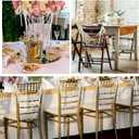 Wonderjune 64 Pcs Wedding Pearl Bow Chair Decor Satin Ribbon Bows with Pearl Beaded String Garland Aisle Chair Sashes Decorations for Ceremony Coquette Party Banquet Decor (Ivory)