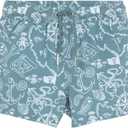 Gottex Kids Boys 2 Match Drawstring Swim Shorts Swimwear Chlorine Fade Resistant and Built-in 50+ UPF UV Protection (4-5T, Multi Green)