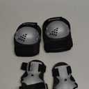 BOSONER Kids/Youth Knee Pads Elbow Pads Wrist Guards Set for 3-15 Years, Child Protective Gear Set for Roller Skates, Cycling, BMX Bike, Skateboard, Inline Skating, Scooter Riding Sports (Silver Black)