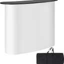 VEVOR Portable Tradeshow Podium Table, 51.18" x 18.31" x 37.4", Display Exhibition Counter Stand Booth Fair with Wall, Foldable Promotion Retail Bar Table Pop Up Podium with Storage Rack, Carrying Bag