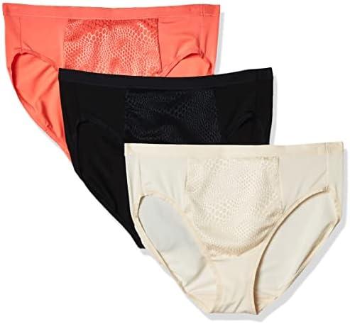 3 Pack Warner's Women's Blissful Benefits Tummy Smoothing Hi-cut Panty 2XL