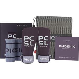 PICSIL Phoenix Grips+ Wrist Pads + Carry Bag, Magnesium Free, Grip on All Surfaces and All Bar Types, Designed for All Athletes