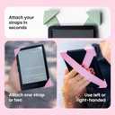 Strapsicle Silicone Hand Straps | Accessory for Kindle Paperwhite 6.8–7" (2021–2024) and Kobo Aura HD | 2‑Pack | Black