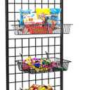 Heavy Duty 6' x 2' Grid Panel Tower with L Base and Footbeds, Black Finish, Solid & Stable