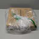 BMOSU Corner Bread Box for Kitchen Countertop Double Layer Bamboo Wooden Bread box Large Capacity Bread Storage Bin(White, Medium)