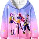 Kids Girls Pop Singer Sweartshirt Casual Hoodie Novetly Hoody Clothes 4-5T (Qzosey)