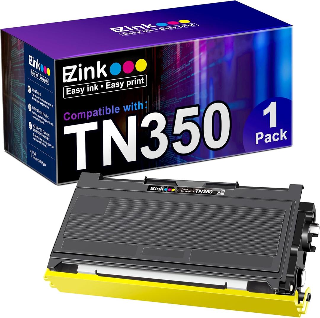 E-Z Ink Compatible Toner Cartridge Replacement for Brother TN350 TN-350 TN 350 to Use with Intellifax 2820 Intellifax 2920 HL-2070N HL-2040 DCP-7020 MFC-7820n (Black, 1 Pack)