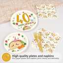96Pcs Taco 40th Birthday Party Decorations Taco 40th Bout Plates and Napkins Mexican Fiesta Decoration for Men Women 40 Year Old Cinco De Mayo Fiesta Mexicano Summer Birthday Party Supplies Serves 24