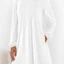 PRETTYGARDEN Fall Dresses for Women 2026 Long Sleeve Mini Short Flowy A Line Casual Holiday Party Tunic Dress Fashion Clothes