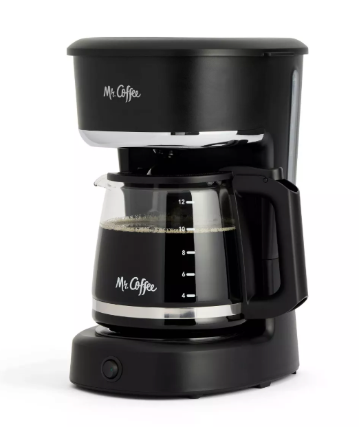 Mr. Coffee 12-Cup Switch Coffee Maker Black: Electric Drip Coffee Machine, 60 oz Capacity, Dishwasher-Safe Parts