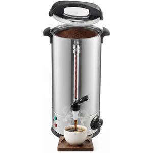 50 Cup 8L Stainless Steel Commercial Coffee Urn and Hot Water urn