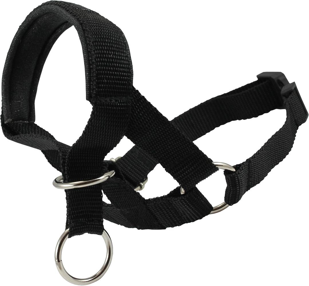 Dog Head Collar Halter Black (M 8.25inch10.25inch Snout)