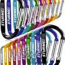 20pcs 2.7" Carabiner Clip Durable Carabeaner Hooks Small Carabiner D Clip