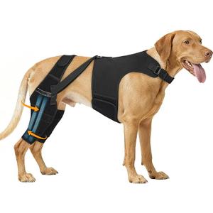 Marnonsis Dog Knee Brace for Torn Acl Hind Leg, 4 Stabilizers for Back Leg, Adjustable Hip Support to Reduces Pain, Ligament Injuries & Luxating Patella for Small Medium Large Dogs, 2XL
