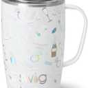 Swig Life 18oz Travel Mug, Insulated Tumbler with Handle and Lid, Cup Holder Friendly, Dishwasher Safe, Stainless Steel, Travel Coffee Cup (Bride to Be)