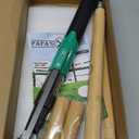Papa's Tools Weed Puller Tool, 44" Stand Up Weeder Garden Tools & 4 Claw Steel Head, Dual Weed Eject Tech. Made with Real Bamboo & Long Wooden Handle, Yard Weeding Remover for Gardening Men & Women
